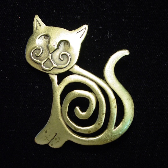 COPY - 🌸 3/$12 🐝  'Swirled CAT' Pin Brooch - Picture 3 of 4